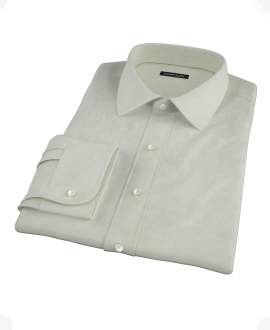 Soft Green Basketweave Men's Dress Shirt 