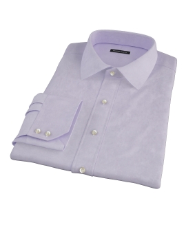 Lilac Heavy Oxford Cloth Fitted Dress Shirt 