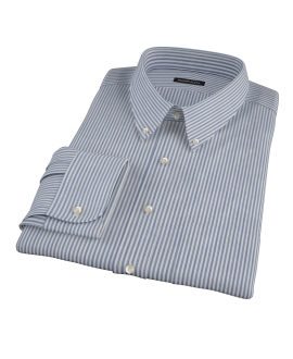 Navy and Green Pinstripe Dress Shirt 