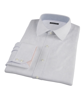 Aqua and Lavender Satin Stripe Fitted Shirt 