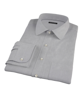 Jones Charcoal Grey End-on-End Fitted Dress Shirt 