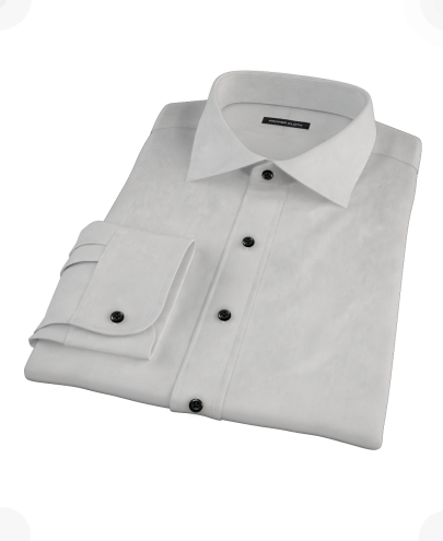 Light Gray End-on-End Custom Dress Shirt 