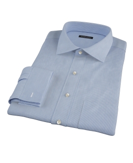 Albini Blue Fine Stripe Custom Made Shirt 