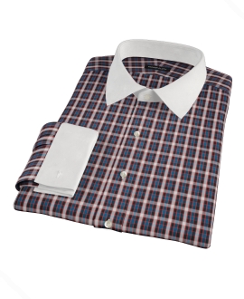 Mandarin Ocean Plaid Custom Dress Shirt 