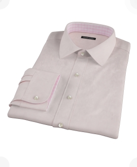 Pink Wrinkle Resistant Cavalry Twill Custom Dress Shirt 