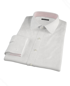 White Egyptian Twill Custom Dress Shirt 