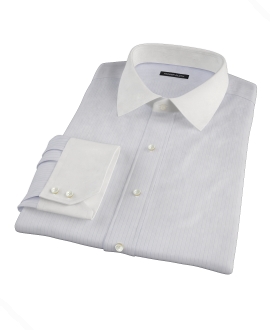 Aqua and Lavender Satin Stripe Tailor Made Shirt 