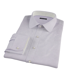 Lavender Wrinkle Resistant Mini Herringbone Fitted Shirt 