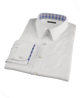 White Wrinkle Resistant Cavalry Twill Dress Shirt 