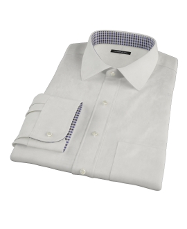 White Phantom Grid Men's Dress Shirt 