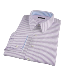 Greenwich Lavender Bordered Stripe Custom Made Shirt 