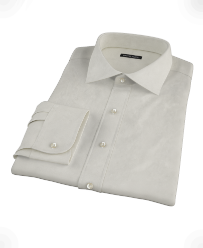 Ivory Pinpoint Men's Dress Shirt 