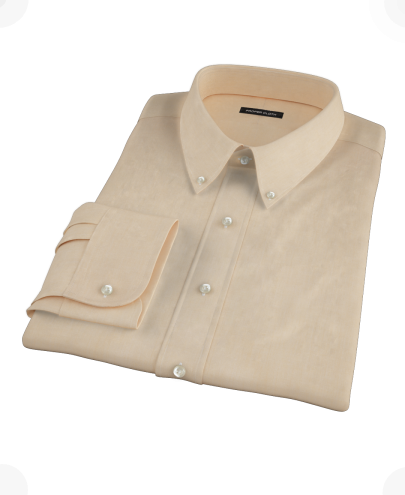 Orange End-on-End Men's Dress Shirt 