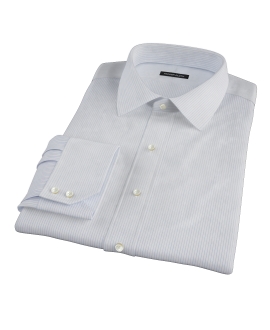 Morton Wrinkle-Resistant Royal Blue Stripe Fitted Dress Shirt 