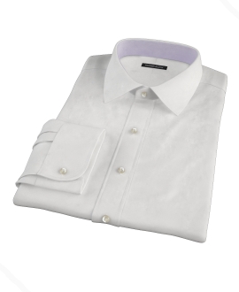 Bowery White Wrinkle-Resistant Pinpoint Custom Dress Shirt 