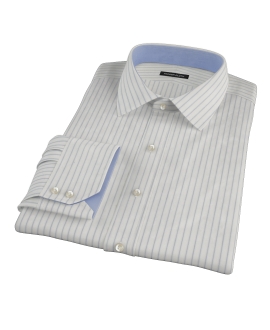 Japanese White and Blue Men's Dress Shirt 