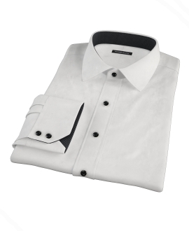 Bowery White Wrinkle-Resistant Pinpoint Dress Shirt 