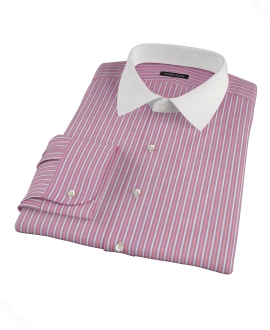 Cranberry and Blue Multi-Stripe Tailor Made Shirt 