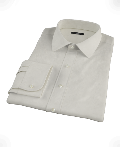Ivory Pinpoint Men's Dress Shirt 