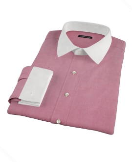Red Chambray Custom Made Shirt 