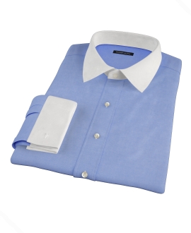 Sky Blue Chambray Fitted Dress Shirt 