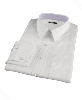Bowery White Wrinkle-Resistant Pinpoint Fitted Dress Shirt 