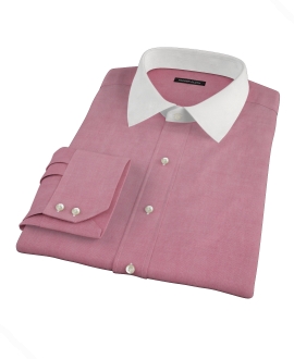 Red Chambray Dress Shirt 