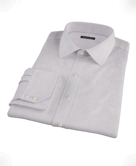 Japanese Lavender Mini Grid Fitted Dress Shirt 