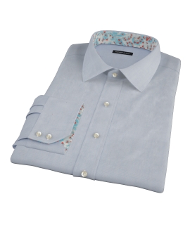 Light Blue Glen Plaid Custom Made Shirt 