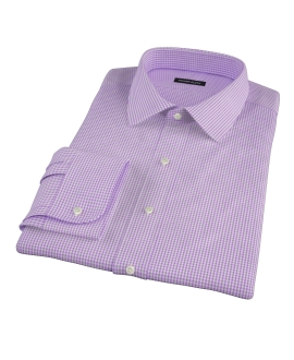 Lavender Mini Gingham Dress Shirt 