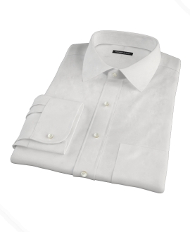 Thomas Mason White 120s Pinpoint Tailor Made Shirt 