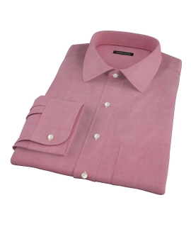 Red Chambray Men's Dress Shirt 