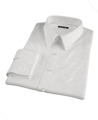 White 160s Broadcloth Custom Dress Shirt 