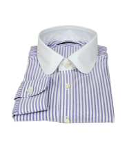 Purple Stripe Oxford Custom Dress Shirt 