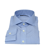 Blue Fine Stripe Custom Dress Shirt 