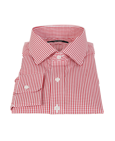 Red Medium Check Dress Shirt 