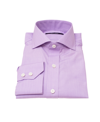 Lavender End on End Fitted Dress Shirt 