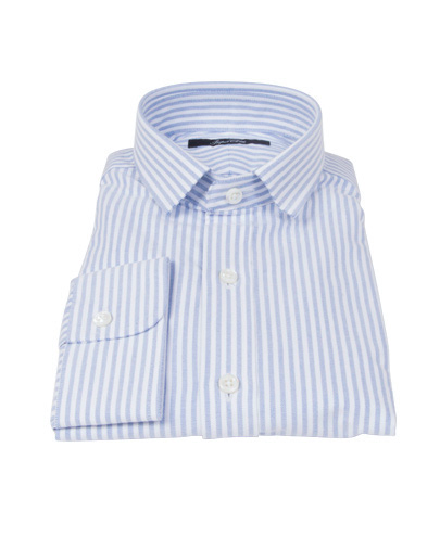 Blue University Stripe Heavy Oxford Shirts by Proper Cloth