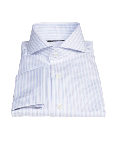 Blue and Lavender Stripe Dress Shirt 