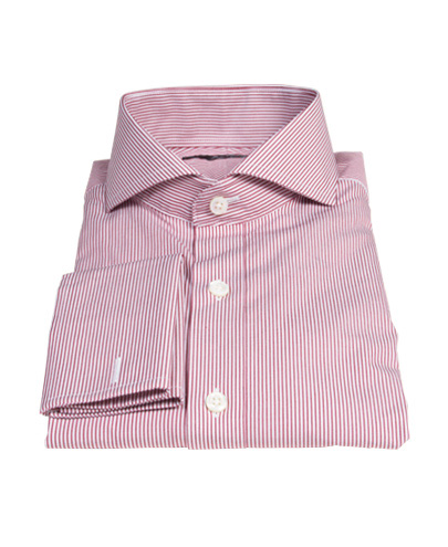 100s Red University Stripe Tailor Made Shirt 