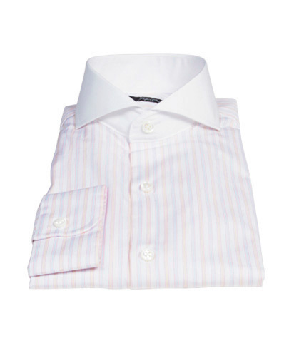 Blue and Orange Stripe Tailor Made Shirt 