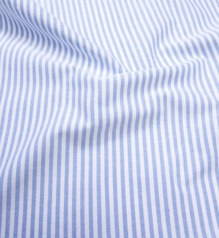 Blue University Stripe Heavy Oxford Shirts by Proper Cloth