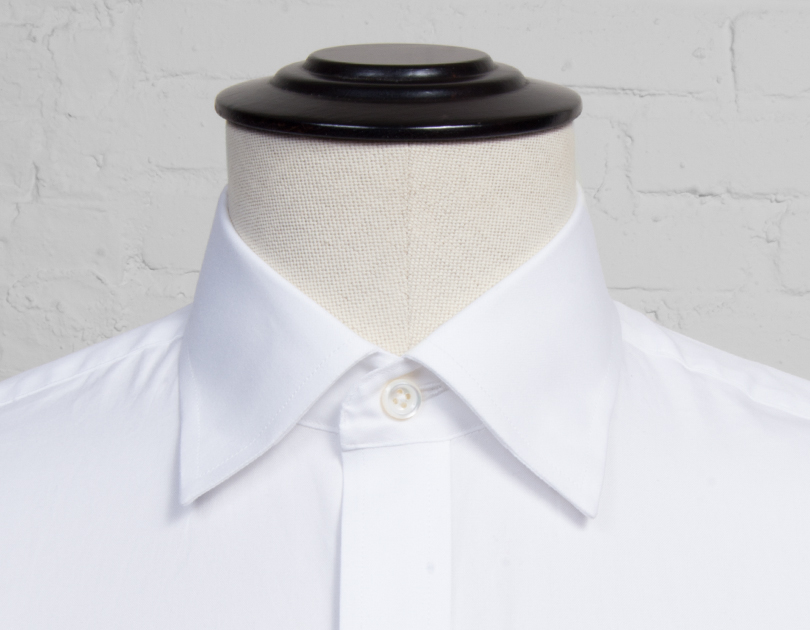 button down collar with tie