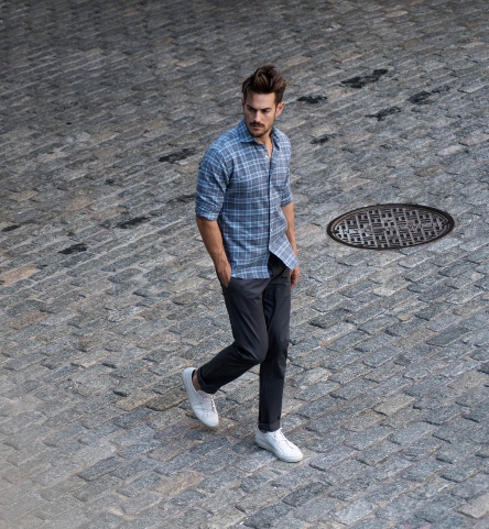 Charcoal Stretch Cotton Bowery Chino by Proper Cloth