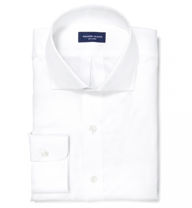 Mercer White Royal Oxford Men's Dress Shirt by Proper Cloth