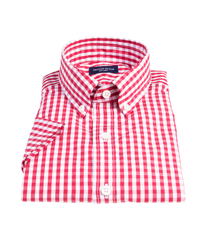 Union Red Gingham Custom Dress Shirt by Proper Cloth