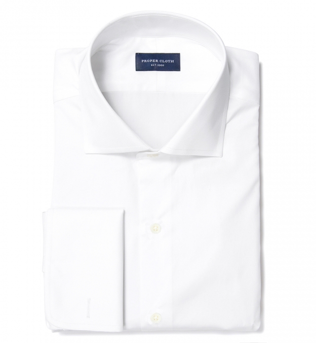 Thomas Mason Goldline White Fine Twill Custom Made Shirt by Proper Cloth