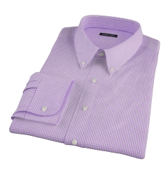 Canclini 120s Lavender Mini Gingham Shirts by Proper Cloth