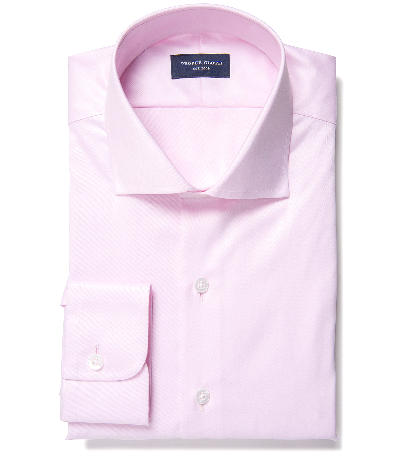 Hudson Pink Wrinkle-Resistant Twill Custom Made Shirt by Proper Cloth