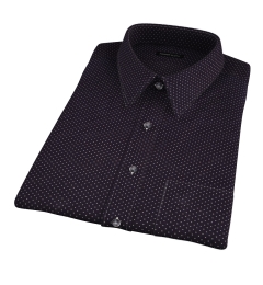 White on Black Printed Pindot Shirts by Proper Cloth